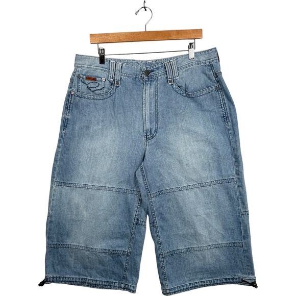 Vintage Straight Mid-Length Regular Jean Denim Shorts 36 - Picture 1 of 7